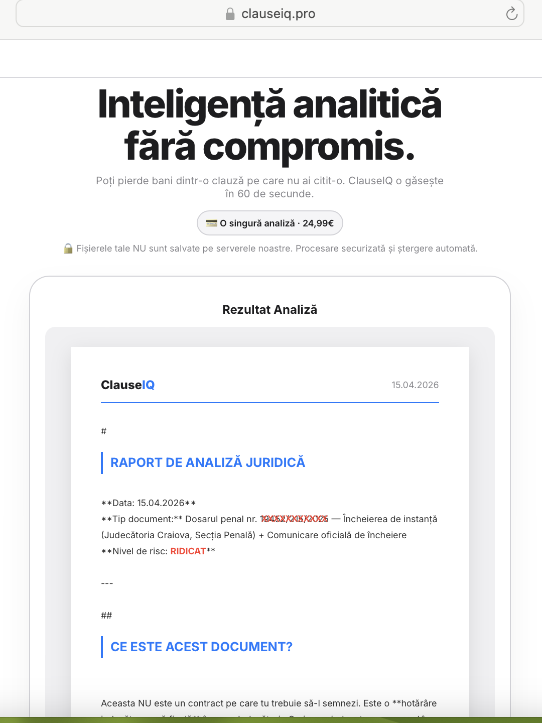 Exemplu Analiza